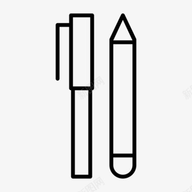 钢笔铅笔书纸图标图标