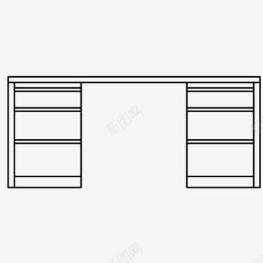 精美书桌书桌柜台家具图标图标