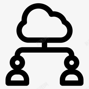 云服务器云云计算云托管图标图标