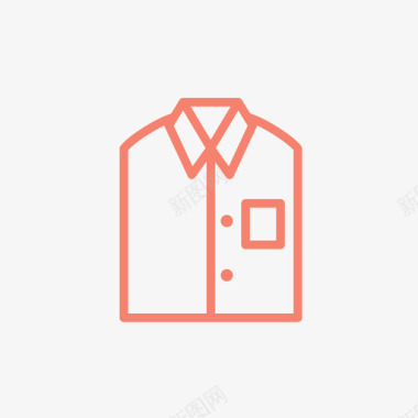折叠衬衫商务装图标图标