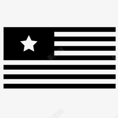 星旗单星美国图标图标