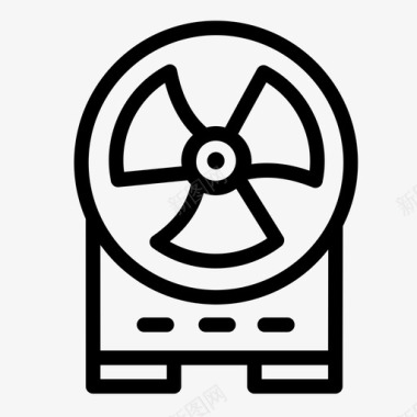 风扇矢量图冷却风扇空气冷却器办公风扇图标图标