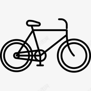 右面自行车交通生态图标图标