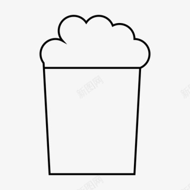 周年庆祝爆米花庆祝聚会图标图标