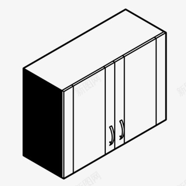 厨房一套家具橱柜办公桌抽屉图标图标