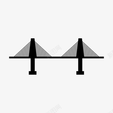 搭建桥梁桥梁建筑旅游图标图标