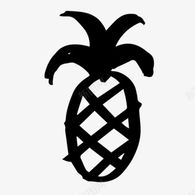 菠萝水果菠萝水果岛屿图标图标