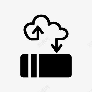 服务器云网络图标图标