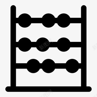 算盘矢量图算盘计算教育图标图标