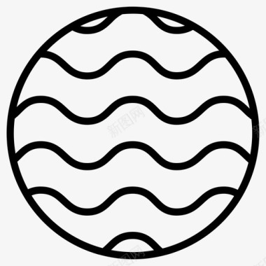 波浪形态圆圈游泳池图标图标