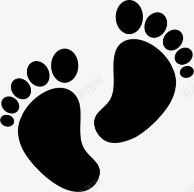 宝宝的脚宝宝的指纹脚印图标图标