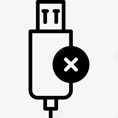 数据线素材miniusb数据线断开连接错误图标图标