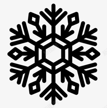 圣诞节雪花字体雪花圣诞节假日图标图标