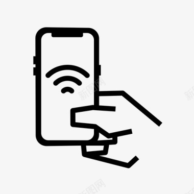 WiFi信号nfc电话物联网iphone图标图标