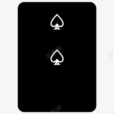扑克牌黑桃3张黑桃牌图标图标