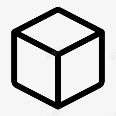 多彩方形立方体三维长方形图标图标