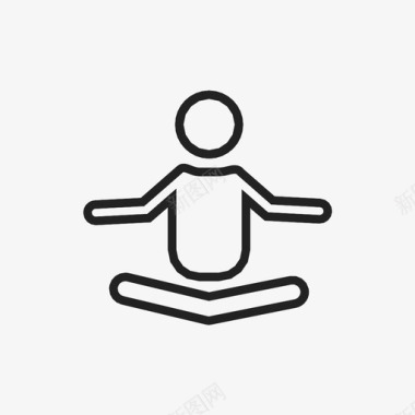 瑜伽坐姿图标图标