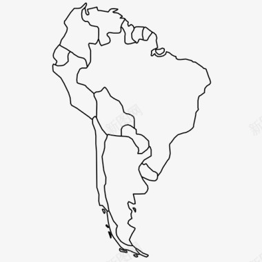 国家南美洲大陆国家图标图标