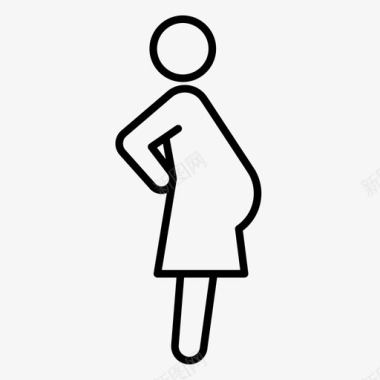 孩子和婴儿孕妇胎儿母亲图标图标