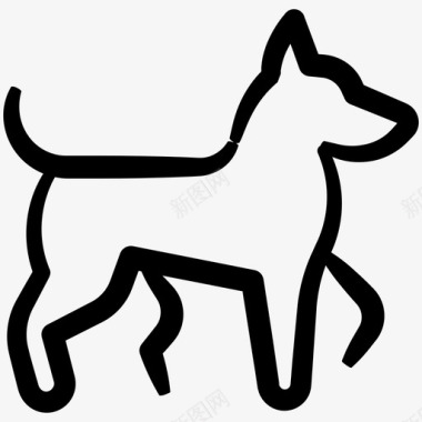 狗动物遛狗图标图标