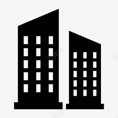 办公楼城市现代图标图标