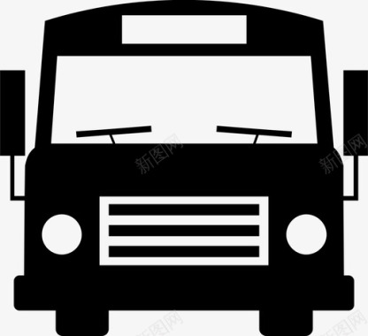 公共交通标识公共汽车公共汽车学校驾驶图标图标