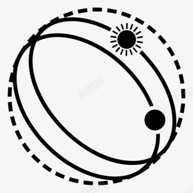 追踪太阳月亮轨道图标图标