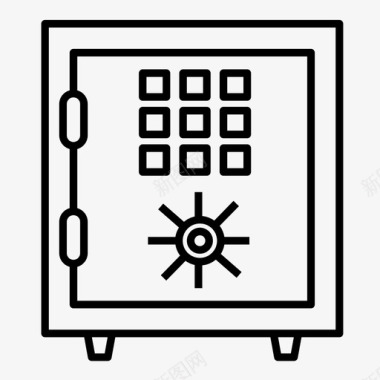 熟悉保险图标储物柜银行储物柜银行保险柜图标图标