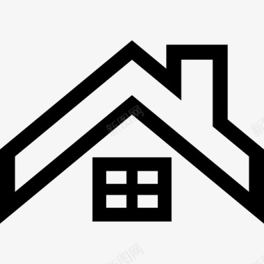 屋顶房屋建筑轮廓图标图标