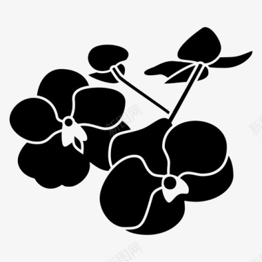 兰花兰科植物图标图标