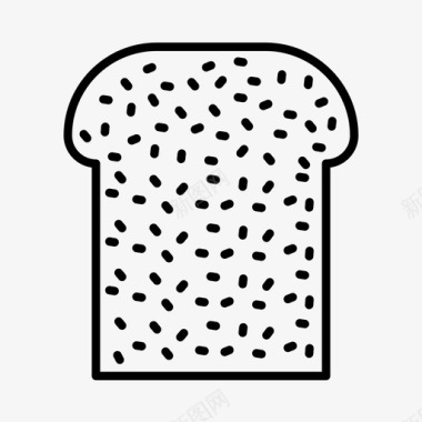 彩绘面包吐司面包早餐图标图标