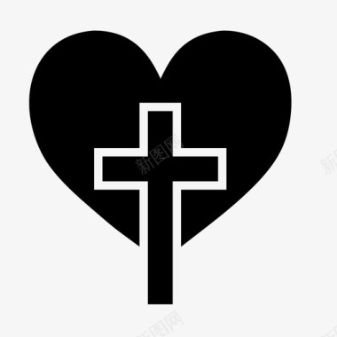 十字架标志基督的爱十字架耶稣图标图标