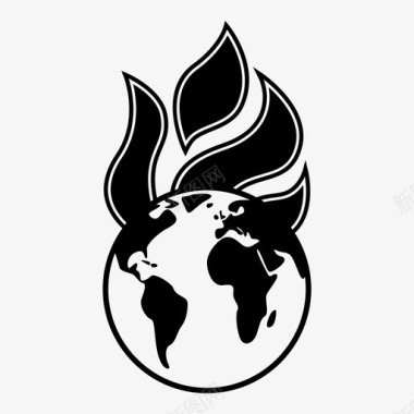 地球之火启示录燃烧图标图标