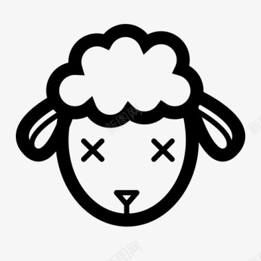 死羊羊复活节图标图标