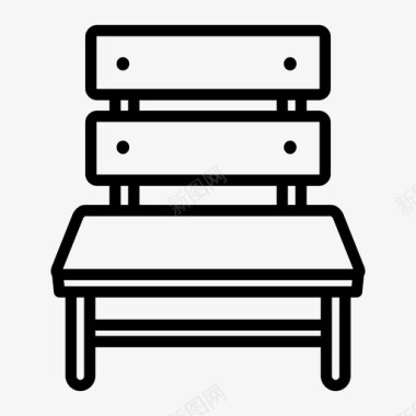 椅子长凳城市长椅图标图标