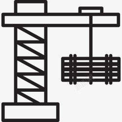 滑轮机滑轮机建筑物工作人员图标高清图片