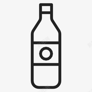 瓶装透明饮用图标图标