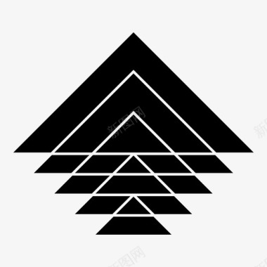 抽象花纹背景金字塔抽象建筑图标图标
