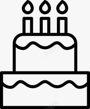 结婚素材生日蛋糕庆祝生日快乐图标图标