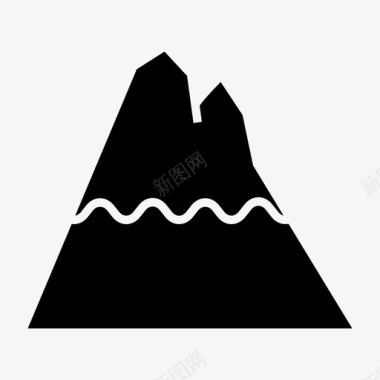山峰岩图标图标