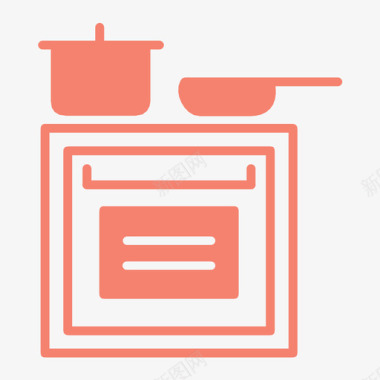 煤气炉灶炊具煤气图标图标