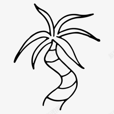 棕榈树叶棕榈树图标图标
