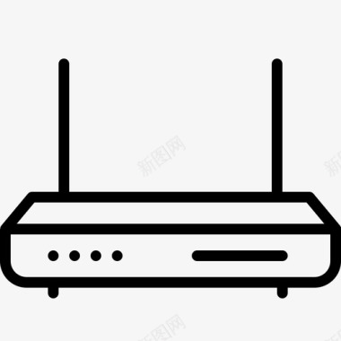 无线物件网络路由器连接调制解调器图标图标