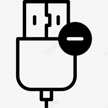 数据线素材usb数据线错误连接图标图标