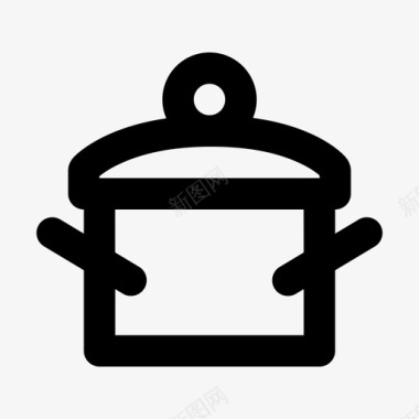 平底锅锅厨师盘子图标图标