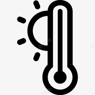 高温炎热温暖图标图标