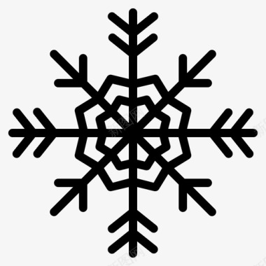 雪花寒冷冬季图标图标
