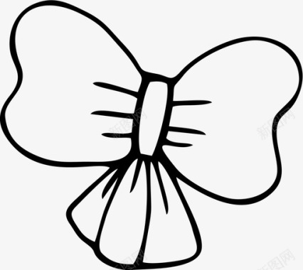 蝴蝶结丝带蝴蝶结衣服和鞋子图标图标