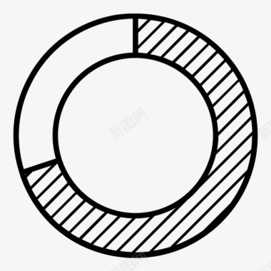 黑板分数环形舱口十分之七充电甜甜圈图标图标
