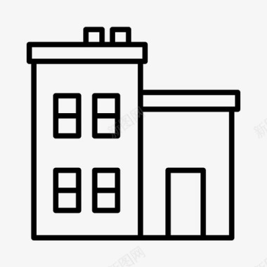 公寓建筑房地产市场图标图标